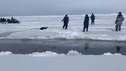 На льдине с рыбаками в Стародубском образовалась еще одна трещина   