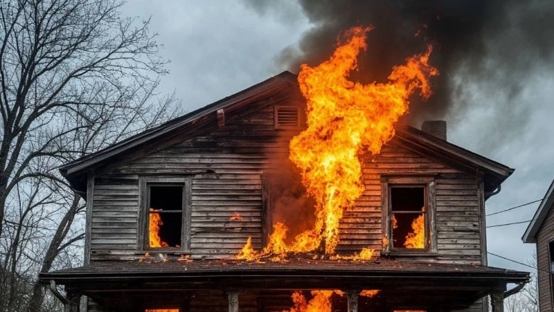 Нежилой дом горел на площади 216 «квадратов» в Смирных