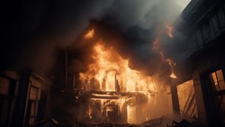 Группа пожарных потушила чердак в Долинском районе вечером 31 октября 
