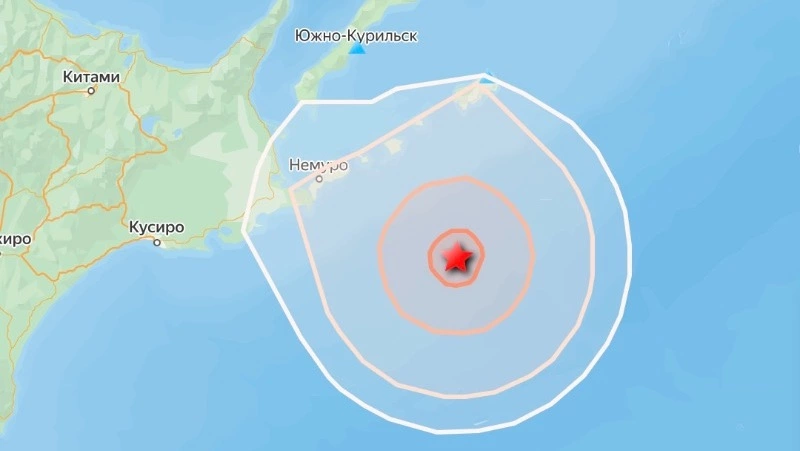Землетрясение магнитудой 4,2 произошло у берегов Южных Курил