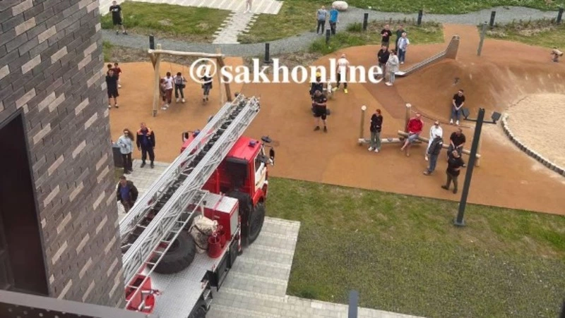 Собаку спасут с высоты в ЖК «Уюн-парк» с помощью автовышки