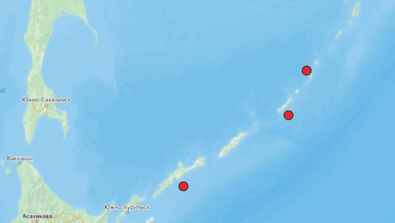 Три землетрясения зафиксировали у берегов Курильских островов за сутки