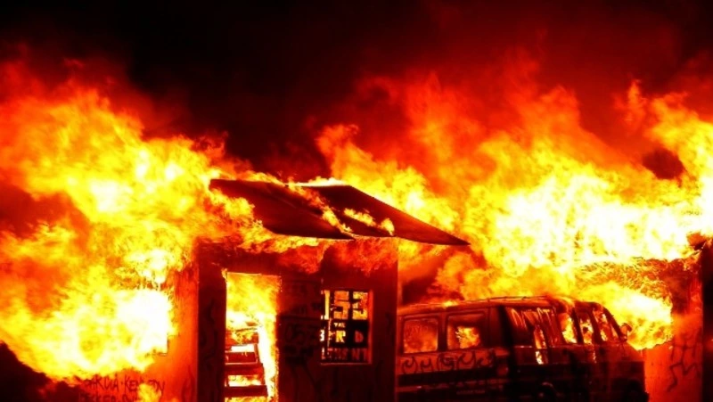 Человек пострадал в пожаре на танковом полигоне в Анивском районе 9 октября