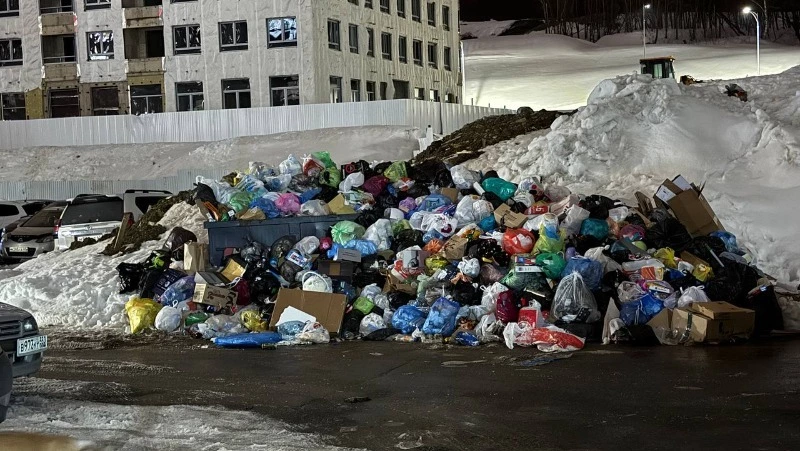 Контейнеры будут в мае: дворы «Уюн Парка» в Южно-Сахалинске грязнут в мусоре