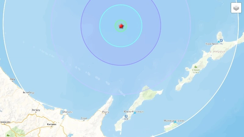 Землетрясение магнитудой 4,7 произошло у берегов Курил в Охотском море
