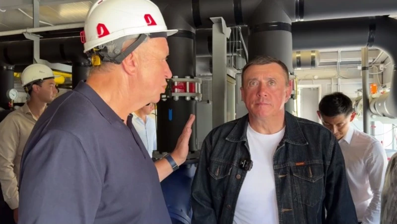 Валерий Лимаренко проверил ход строительства новой газовой котельной в Таранае