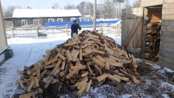 Сотрудники детских садов Смирных накололи дрова для семей мобилизованных