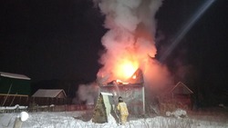 Хозяйственная постройка сгорела в Смирных посреди ночи