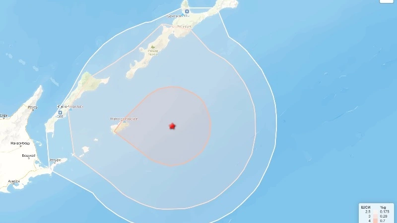 Землетрясение магнитудой 4,9 зафиксировали у берегов Южных Курил