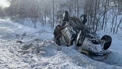 Пикап с водителем внутри перевернулся в кювет в Анивском районе