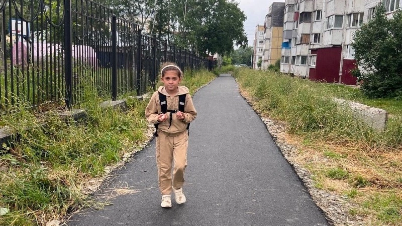 «Народную» тропу заасфальтировали на улице Больничной в Южно-Сахалинске