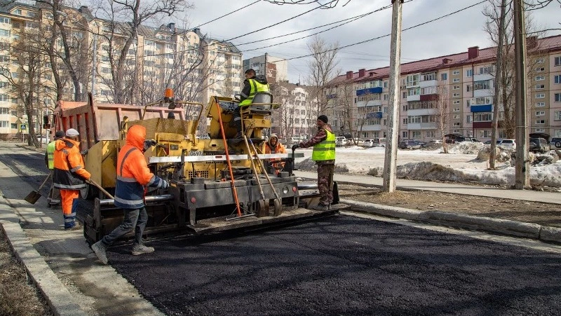 Асфальтобетонный завод в Южно-Сахалинске возобновил свою работу после зимы