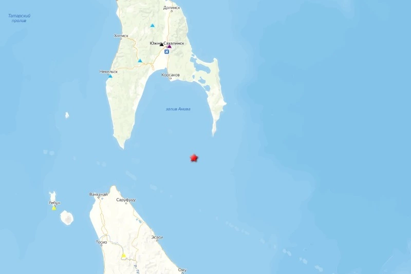 Землетрясение магнитудой 5,6 произошло между Сахалином и Японией 24 июня