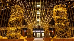 Южно-Сахалинск украсили иллюминацией к Новому году 