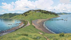 Нейросеть Loopsie нарисовала узнаваемые пейзажи Сахалина в стиле аниме