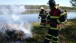 Добровольные пожарные из Песчанского потушили условный пожар