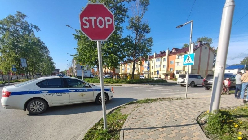 Водитель Lexus сбил 16-летнего подростка на велосипеде в Южно-Сахалинске 