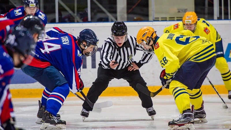 «Сахалинские Акулы» устроили массовую драку на льду