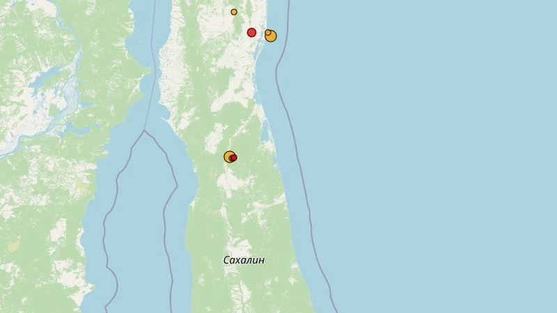Серия землетрясений произошла на Сахалине