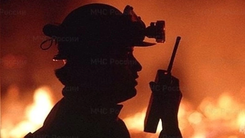 Сухая трава и бесхозное здание горели в Углегорском районе вечером 14 мая 