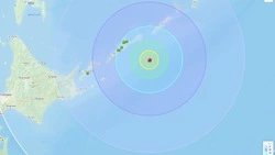 МЧС: землетрясение магнитудой 6,4 произошло в районе Южных Курил 13 января