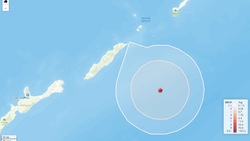Землетрясение магнитудой 4,3 произошло у берегов Курильской гряды