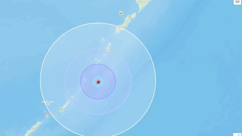 Еще одно землетрясение магнитудой 5,0 произошло в Тихом океане у берегов Курил