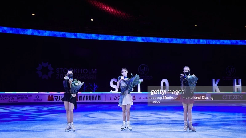 Фигуристки России заняли весь пьедестал на чемпионате мира. Впервые в истории