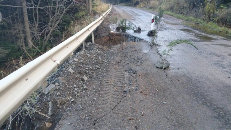 Движение транспорта возобновили до Бошняково после обрушения части дороги