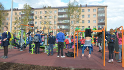 Комбинированная дворовая площадка появилась на ул. Ленина в Поронайске