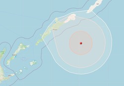 Второе землетрясение за день произошло у Курильских островов