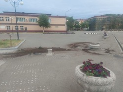 Поклонники дрифта разгромили цветочные клумбы в центре Углегорска