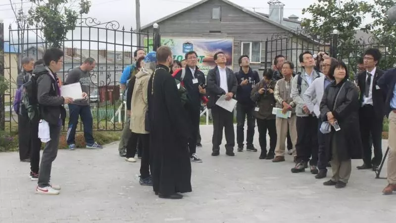 Японская делегация посетила храм на Кунашире