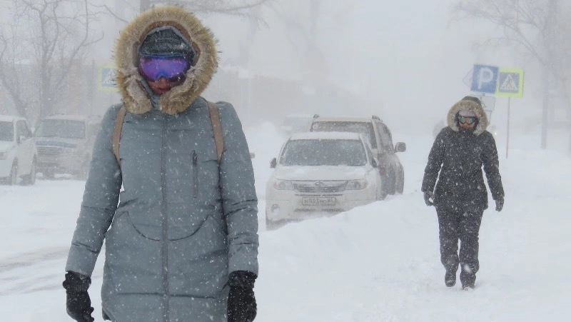 Снег и сильный ветер спрогнозировали синоптики в Южно-Сахалинске 8 марта