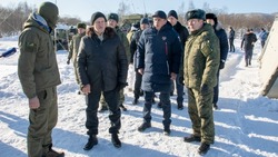 Военную подготовку мобилизованных бойцов на Сахалине проверил Юрий Трутнев