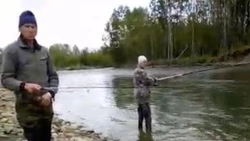 «Котлеты сегодня будут у Андрюхи»: рыбаки похвастались красноперкой в Поронайске