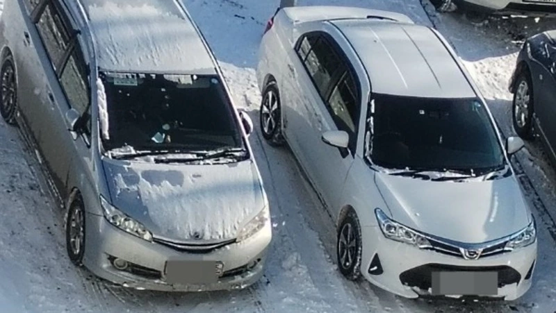 Автохамы оккупировали дворы Южно-Сахалинска в новогодние праздники