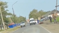 Видео с места гибели мотоциклиста в Углегорске опубликовали в социальных сетях