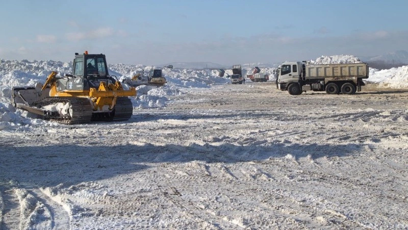 В Южно-Сахалинске начали готовить полигоны для приема снега