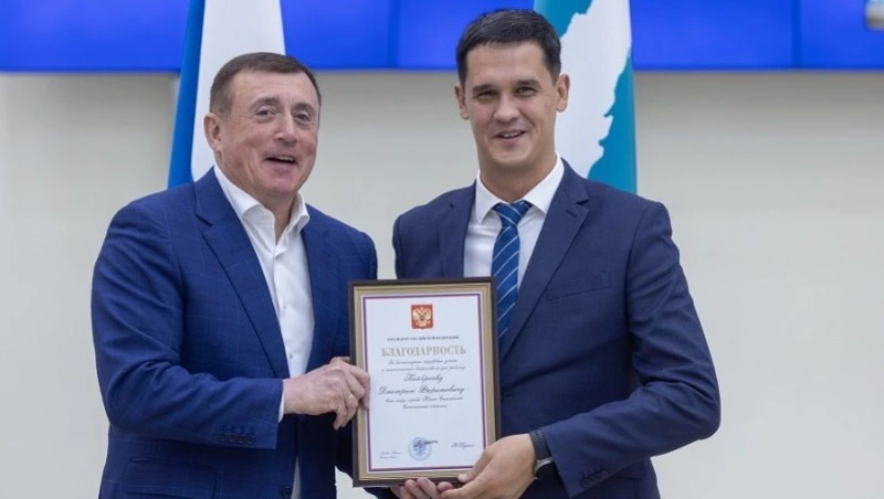 Вице-мэр Южно-Сахалинска Дмитрий Хайбриев получил благодарность президента РФ
