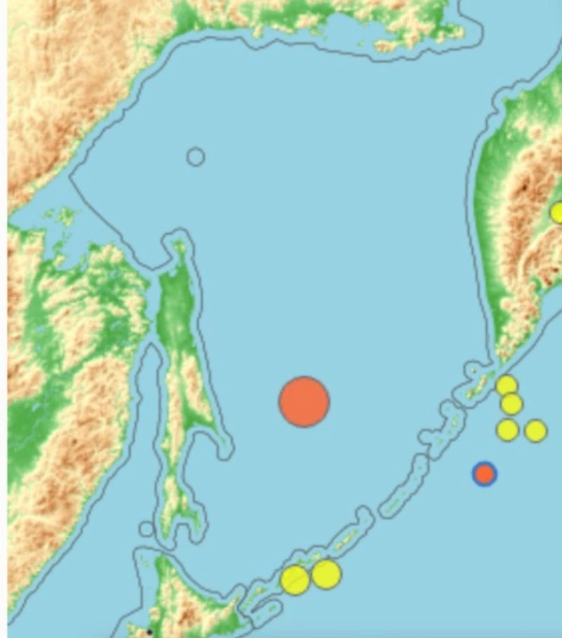 Землетрясение магнитудой 6,5 произошло у берегов Северных Курил