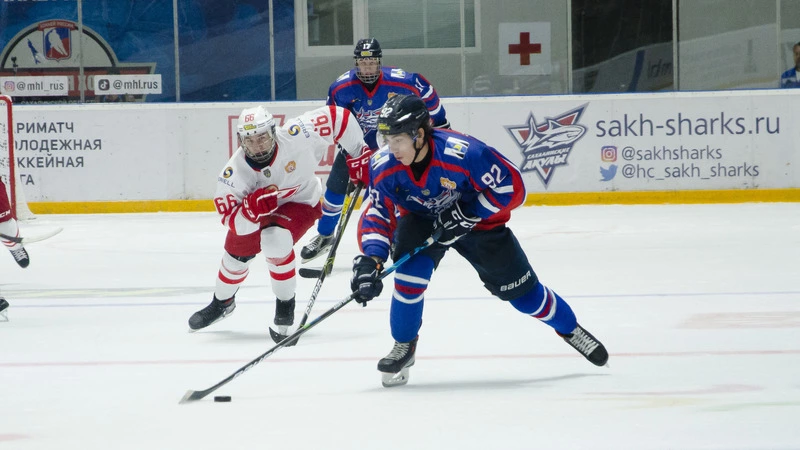 Что-то пошло не так. «Спартак» забрал все очки у «Сахалинских акул». Фото