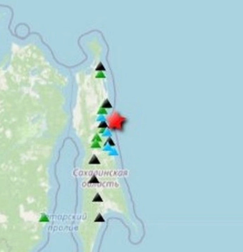 Сразу два землетрясения произошло на севере Сахалина 