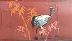 Японский журавль, бекас и утка. Новый стрит-арт появился в Южно-Сахалинске
