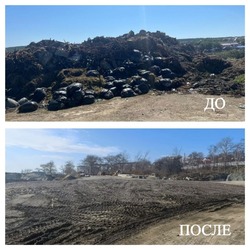 В Корсакове после вмешательства прокуратуры убрали свалку из шин, грязного грунта, химикатов