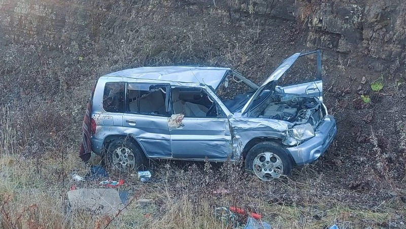 Пенсионер вылетел в кювет на иномарке на трассе Огоньки — Невельск