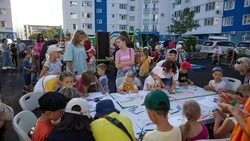 Патриотический день двора состоялся в 11-м микрорайоне Южно-Сахалинска 