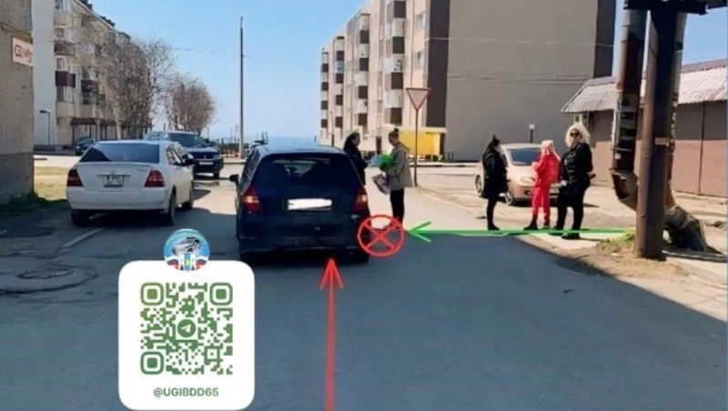 Женщина на Honda Fit сбила 6-летнего ребенка в Корсакове