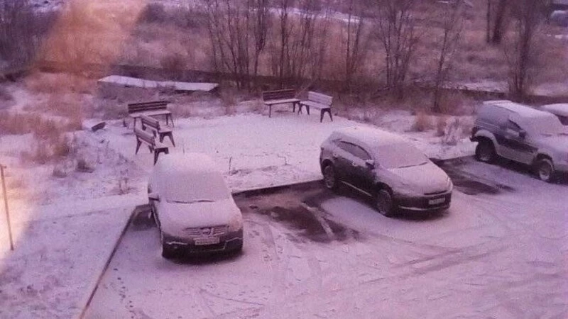 «Слегка припорошило»: циклон захватил центральные районы Сахалина