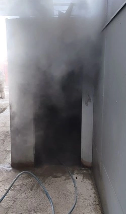 Электрощитовая вспыхнула в офисном здании в Южно-Сахалинске